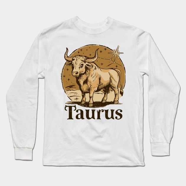 Taurus Long Sleeve T-Shirt by Custom Prints HD